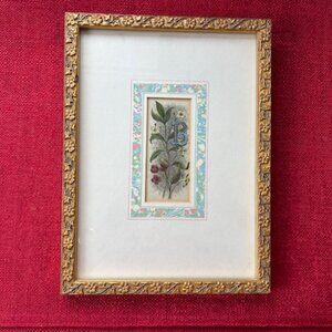 Vintage Botanical Print featuring the letter B